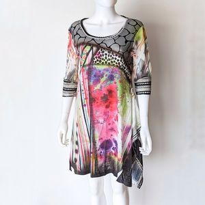 Funsport Colorful Pattern Tunic Dress